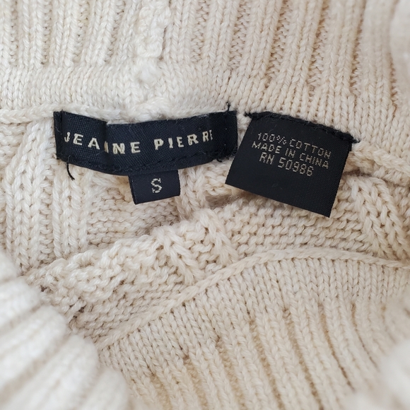 Jeanne Pierre vintage heavy cable knit sweater S - Picture 3 of 8